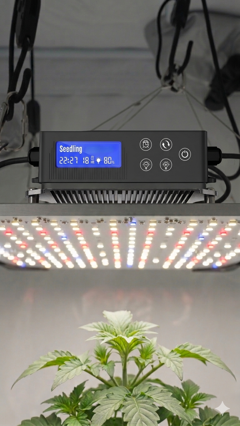 Lámpara de Cultivo LED Growattss de Espectro Completo con UV 395nm – Potencia y Control Profesional para tus Plantas