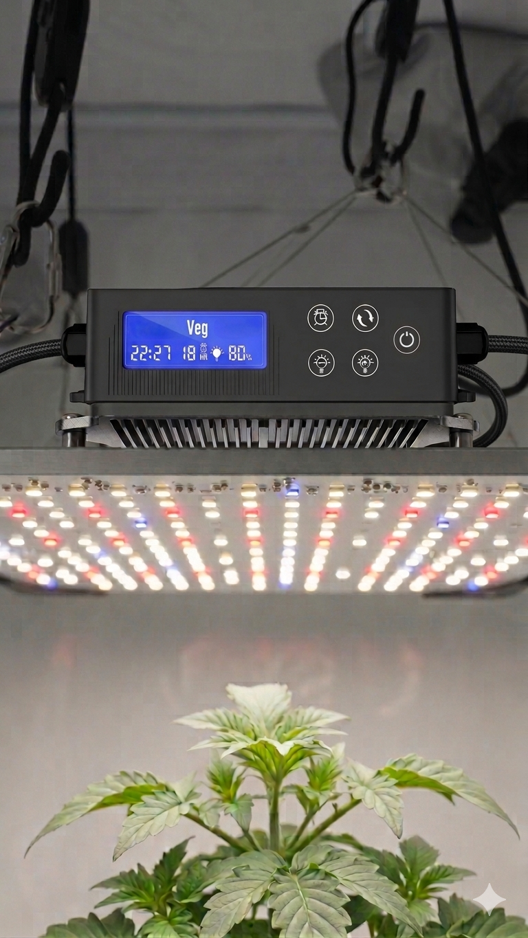 Lámpara de Cultivo LED Growattss de Espectro Completo con UV 395nm – Potencia y Control Profesional para tus Plantas